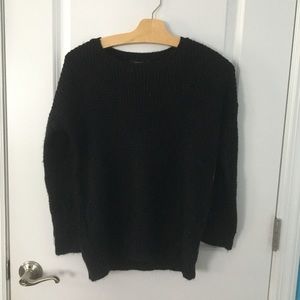 Forever 21 Black Waffle Knit Sweater